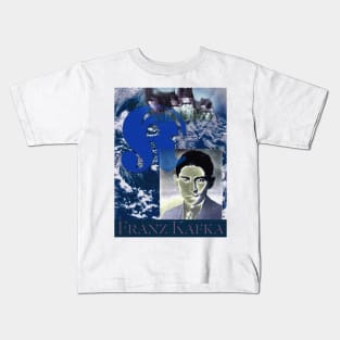 Franz Kafka Collage Portrait 2 - Castle Kids T-Shirt